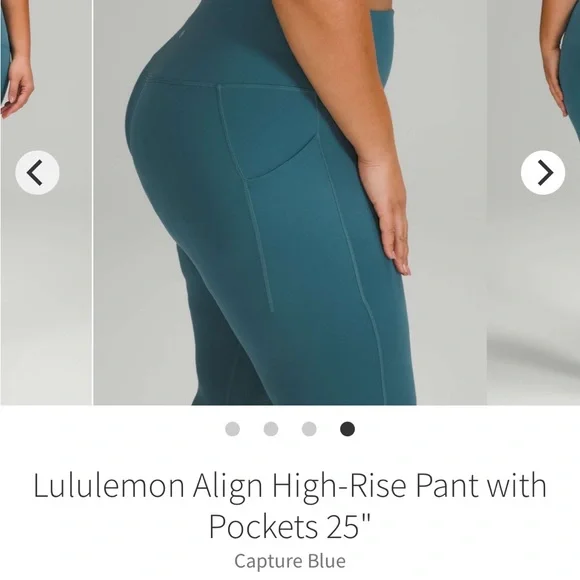 Lululemon Align HR Pant with Pockets 25” Sz4 Capture Blue